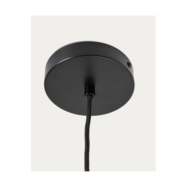 Raudonos spalvos kabantis šviestuvas su keramikiniu gaubtu Drava – Kave Home-image-4