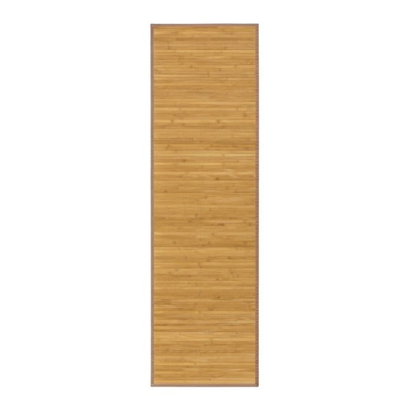 Iš bambuko pailgos formos kilimas natūralios spalvos 60x200 cm – Casa Selección