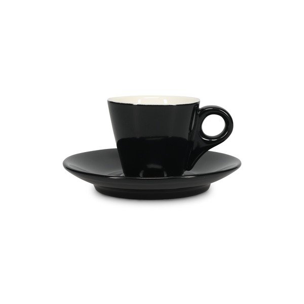 Juodos spalvos iš porceliano puodelis espreso 80 ml Barista – BonBistro-image-3
