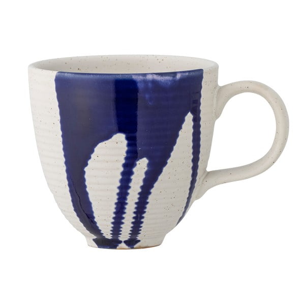 Iš akmens masės puodelis baltos spalvos/mėlynos spalvos 310 ml Okayama – Bloomingville