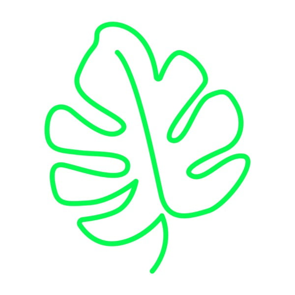 Žalia sieninė lapo formos šviečianti dekoracija Candy Shock Leaf-image-2