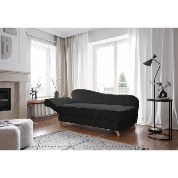 Antracito spalvos iš kordinio velveto gultas (su kairiuoju kampu) Chic Charlotte – Miuform-image-4