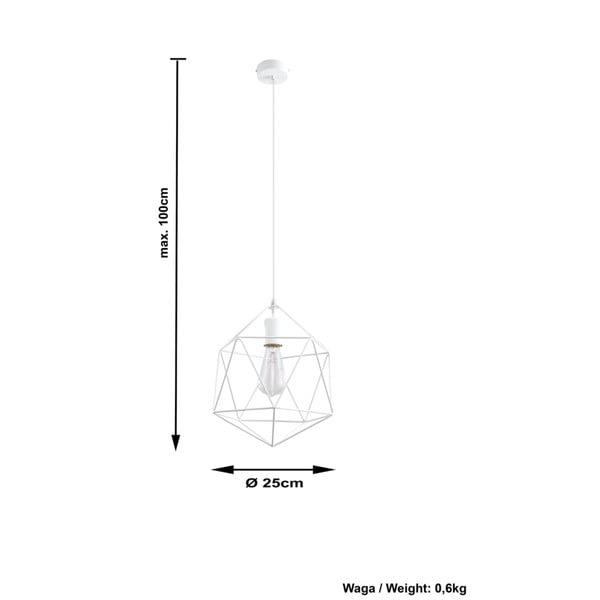 Baltas pakabinamas šviestuvas Sollux Donato-image-4