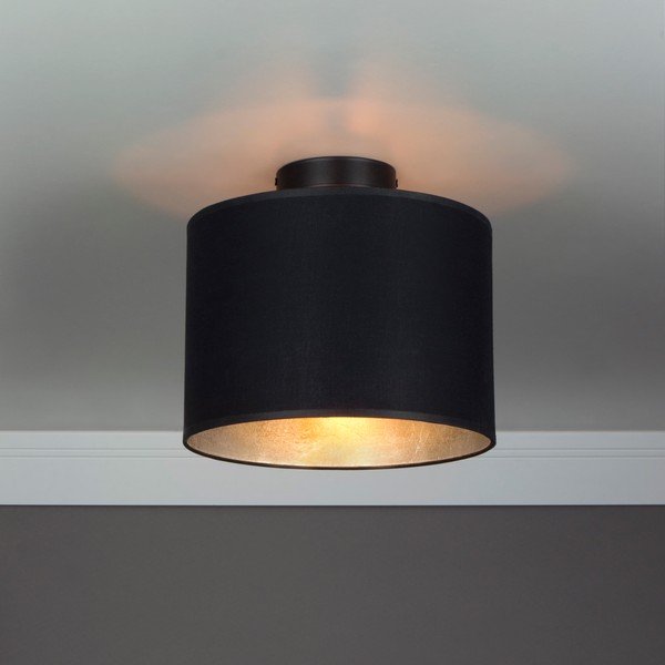 Juodas lubinis šviestuvas su sidabro spalvos detalėmis Sotto Luce MIKA, ⌀ 25 cm-image-1