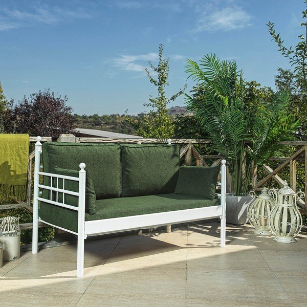 Iš metalo sodo sofa žalios spalvos Manyas – Floriane Garden-image-1