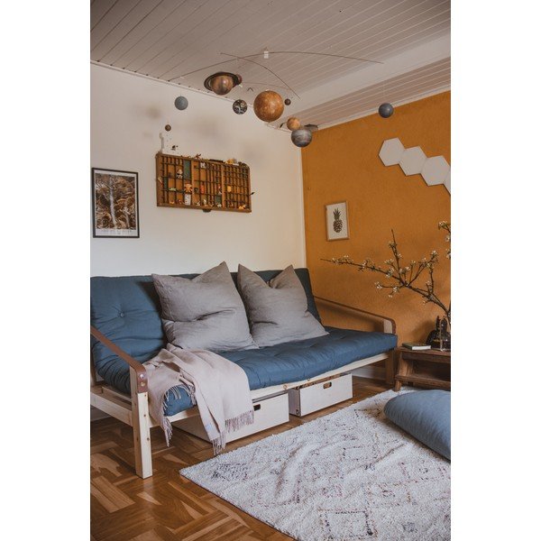 Sulankstoma sofa garstyčių spalvos iš kordinio velveto 204 cm Poetry – Karup Design-image-4
