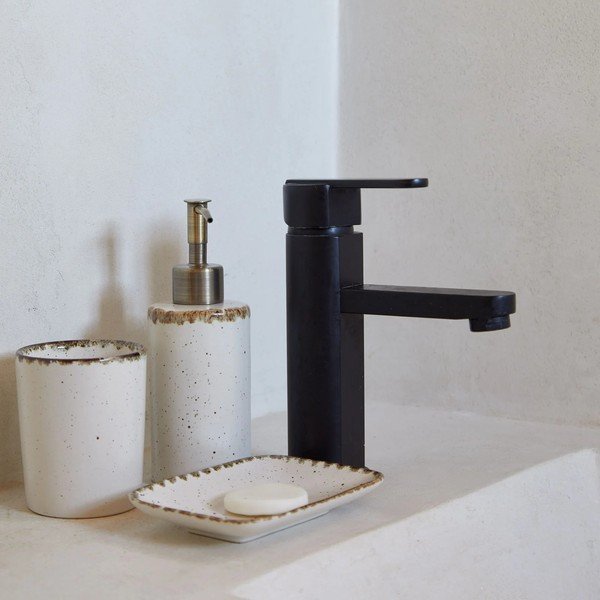 Kreminės spalvos iš molio dantų šepetėlio indas Toscana Bath – Casafina-image-1