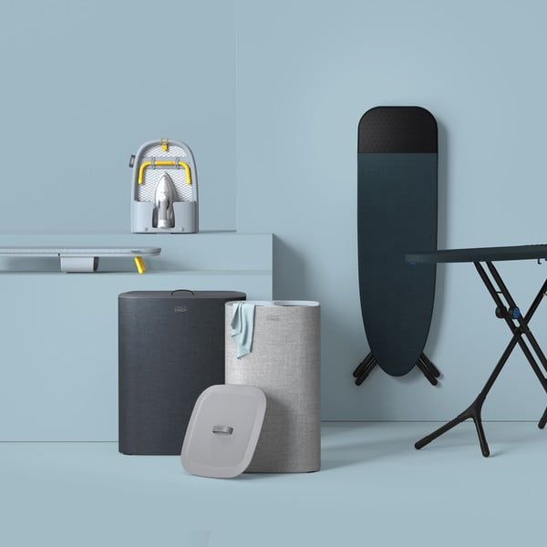 Iš tekstilės/iš plastiko skalbinių krepšys antracito spalvos 2x45 l Tota – Joseph Joseph-image-3