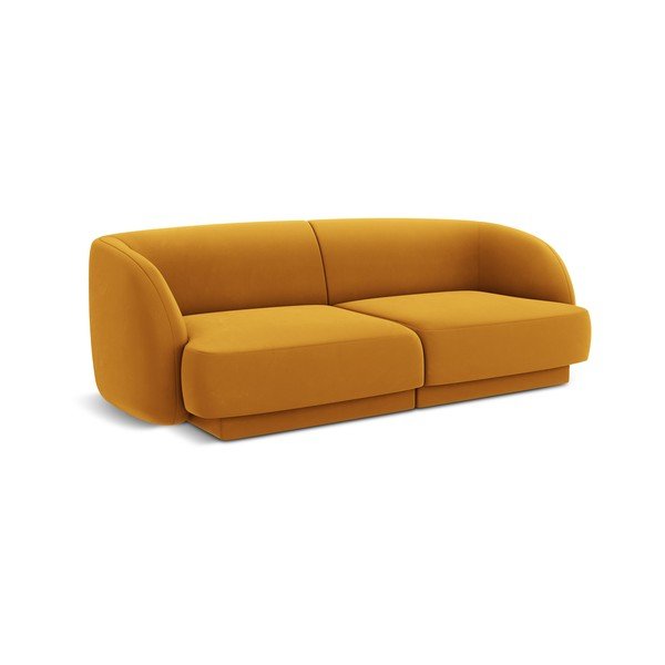 Sofa garstyčių spalvos iš velveto 184 cm Miley  – Micadoni Home-image-2