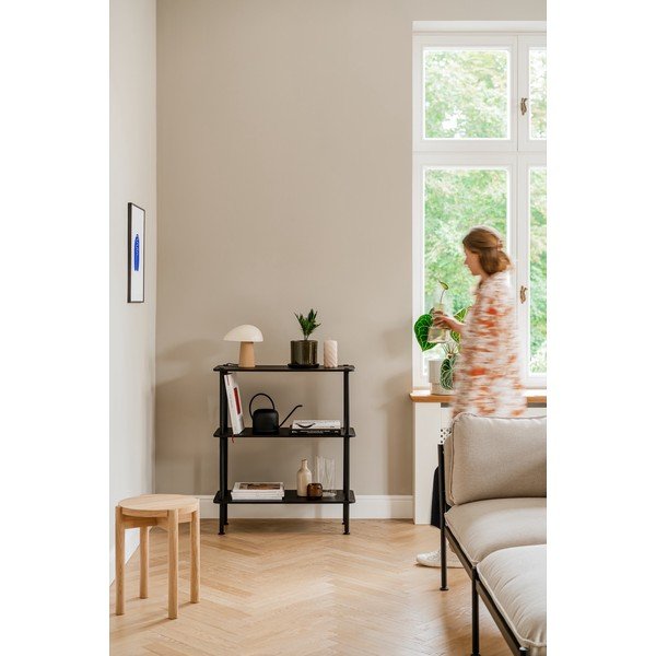 Juodos spalvos pastatoma lentyna iš ąžuolo 80x90,5x35 cm Teidi – noo.ma-image-2