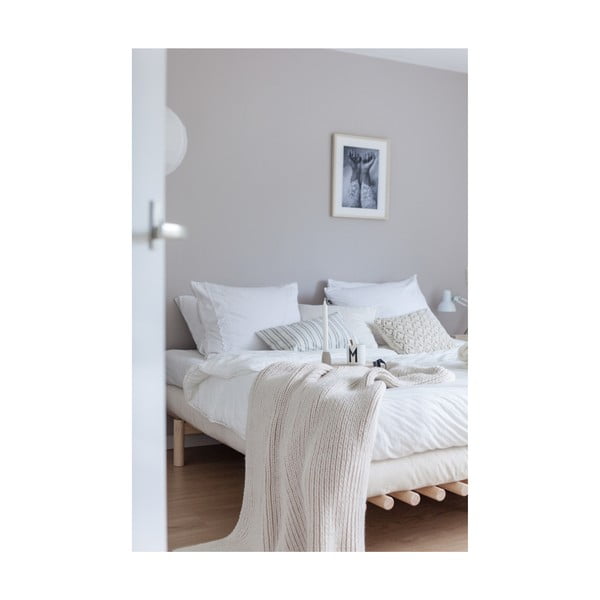 Pušies medienos dvigulė lova su čiužiniu Karup Design Pace Double Latex Natural Clear/Natural, 180 x 200 cm-image-3