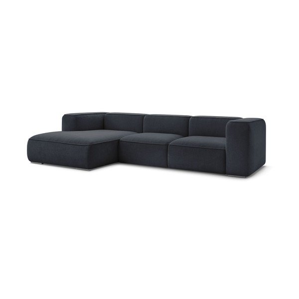 Iš boucle kampinė sofa tamsiai mėlynos spalvos (su kairiuoju kampu) Zephyr – Bobochic Paris-image-3