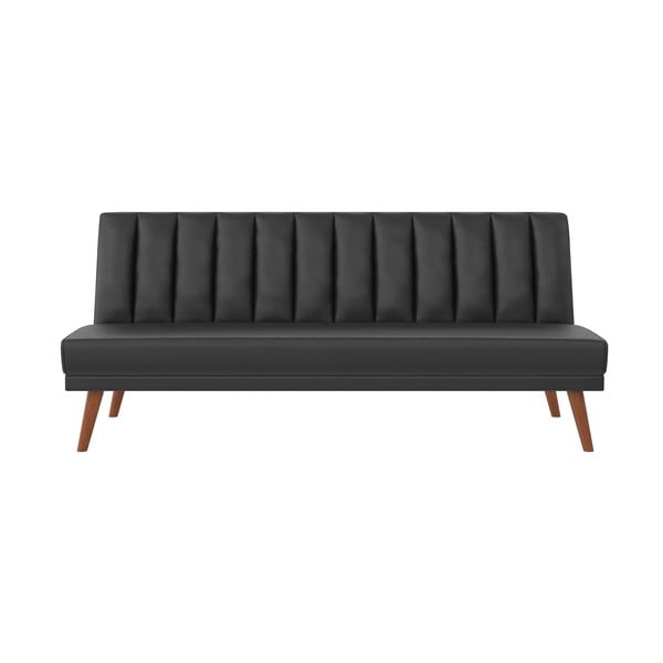 Juoda sofa-lova iš odos imitacijos 173 cm Brittany - Novogratz