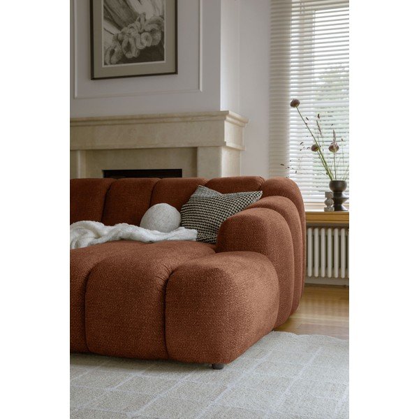 Terakotos spalvos kampinė sofa (su dešiniuoju kampu/su gultu) Shell – Miuform-image-4