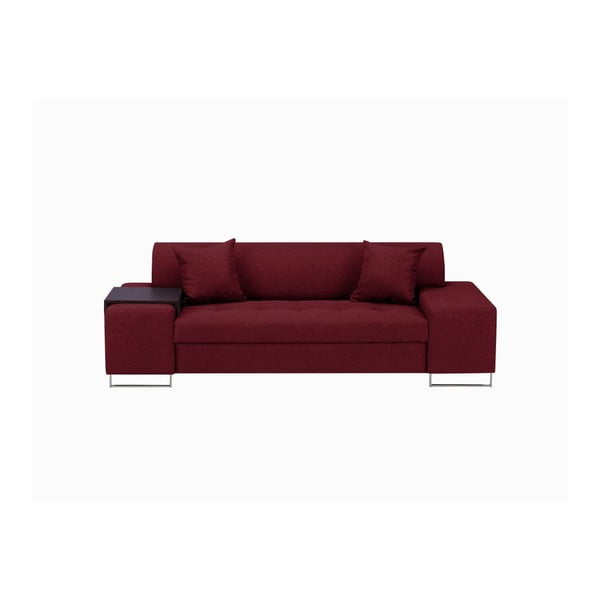 Raudona sofa su sidabrinėmis kojomis "Cosmopolitan Design Orlando", 220 cm