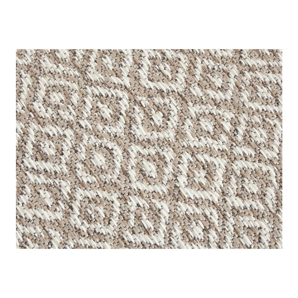 Smėlio ir kreminės spalvos lauko kilimas "Elle Decoration Bloom Croix", 80 x 150 cm-image-4