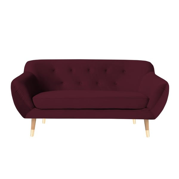 "Mazzini Sofas Amelie" dvivietė bordo spalvos sofa