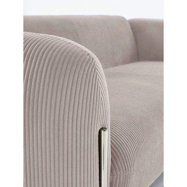 Pilkai smėlinės spalvos sofa iš kordinio velveto 234 cm Everman – Jotex-image-4