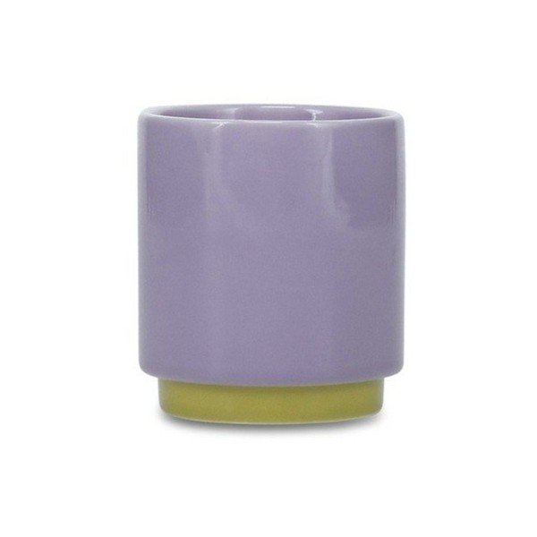 Žalios spalvos/violetinės spalvos iš molio puodelis 130 ml Duo – ONA