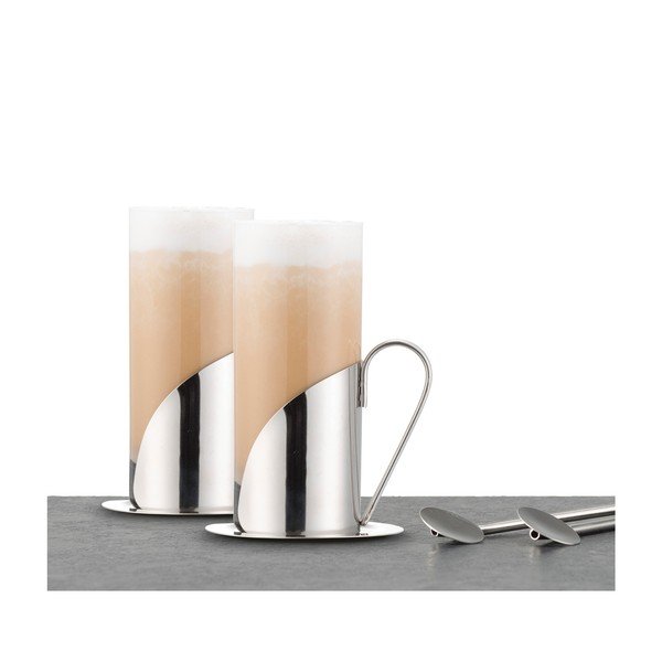 2 latte stiklinių ir šaukštų rinkinys "Le'Xpress-image-1