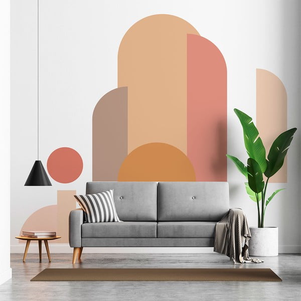 Sienos lipdukas 185x150 cm Abstract Sunset - Ambiance