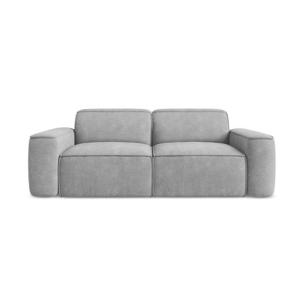 Šviesiai pilkos spalvos iš šenilinio audinio sofa 204 cm Omao – Makamii
