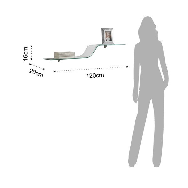 Stiklinė sieninė lentyna Tomasucci Wave-image-2