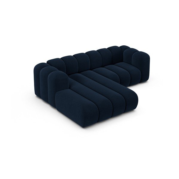 Kampinė sofa tamsiai mėlynos spalvos (su kairiuoju kampu) Lupine – Micadoni Home-image-2