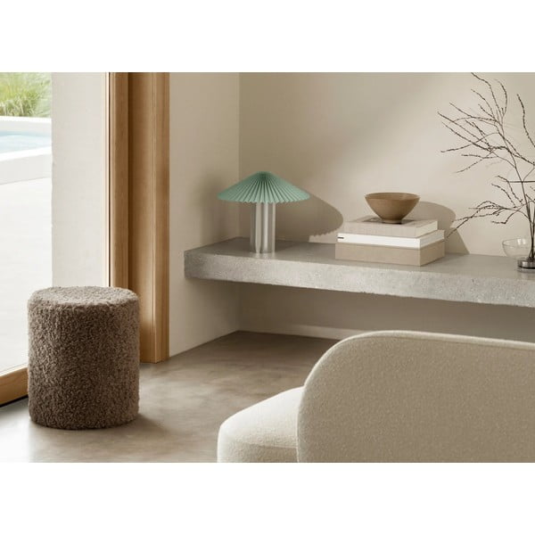 Geltonos spalvos/sidabrinės spalvos stalinis šviestuvas su pritemdymo funkcija (aukštis 36 cm) su tekstiliniu gaubtu Taite – Blomus-image-4