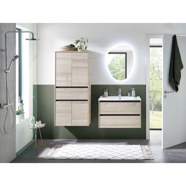 Sieninis veidrodis su apšvietimu 55x72 cm Quickset 393 – Pelipal-image-4