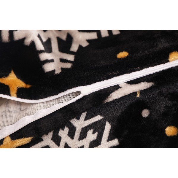 Viengulė patalynė juodos spalvos iš mikropliušo 140x200 cm – My House-image-3