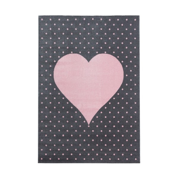 Vaikiškas kilimas rožinės spalvos/pilkos spalvos 80x150 cm Bambi – Ayyildiz Carpets