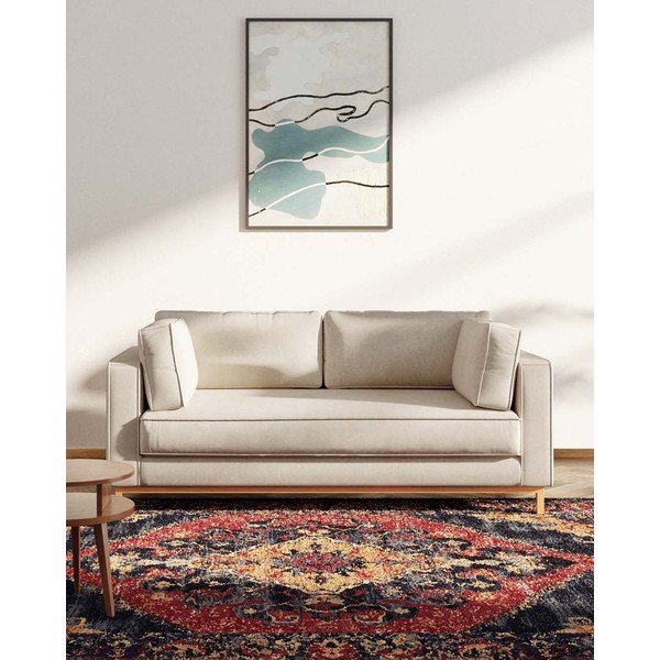 Sofa smėlio spalvos iš velveto 192 cm Celerio – Ame Yens-image-4