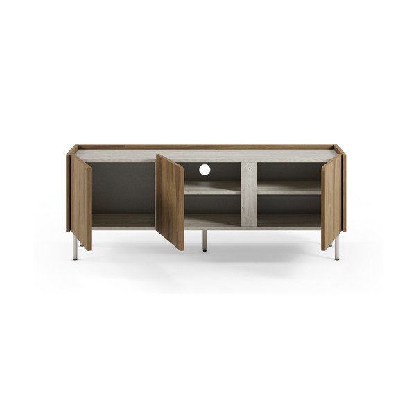 Natūralios spalvos TV spintelė iš ąžuolo 140x54x35,5 cm Lucile – Marckeric-image-2