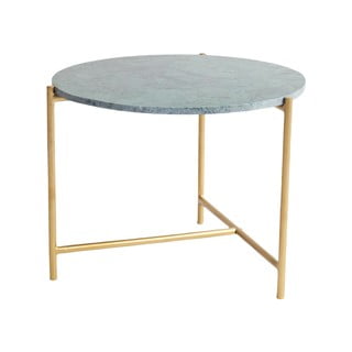 Žurnalinis staliukas su žalio marmuro stalviršiu "Velvet Atelier", ø 50 cm