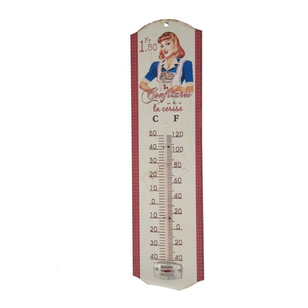 Raudonos ir baltos spalvos termometras Antic Line Confiture