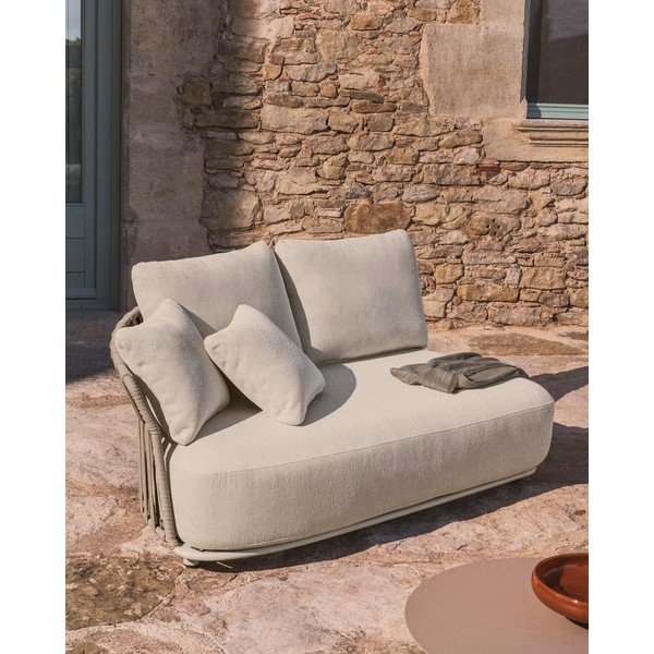 Smėlio spalvos/taupe spalvos sodo modulinė sofa 170 cm Osani – Kave Home-image-1