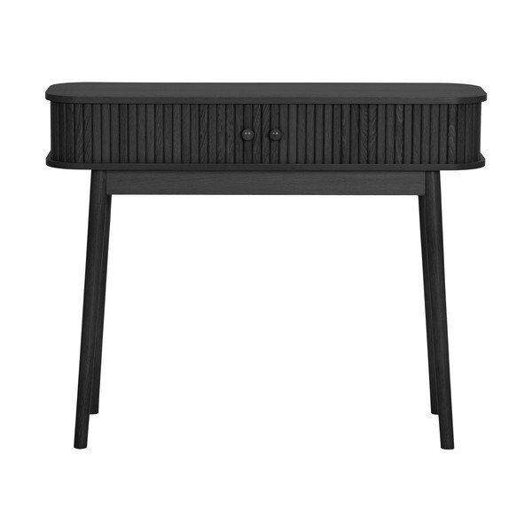 Juodos spalvos iš pušies masyvo konsolinis staliukas 30x100 cm Nikoo – House Nordic-image-4