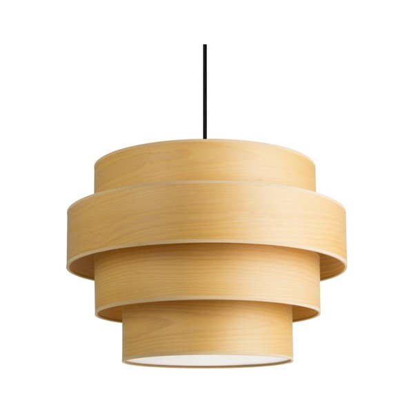 Pakabinamas šviestuvas iš natūralios balinto buko faneros Sotto Luce TSURI Elen, Ø 50 cm-image-4