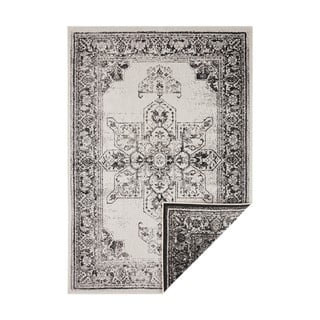 Juodos ir kreminės spalvos dvipusis lauko kilimas NORTHRUGS Borbon, 80 x 150 cm