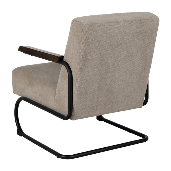 Taupe spalvos iš šenilinio audinio krėslas Industra – Ixia-image-3