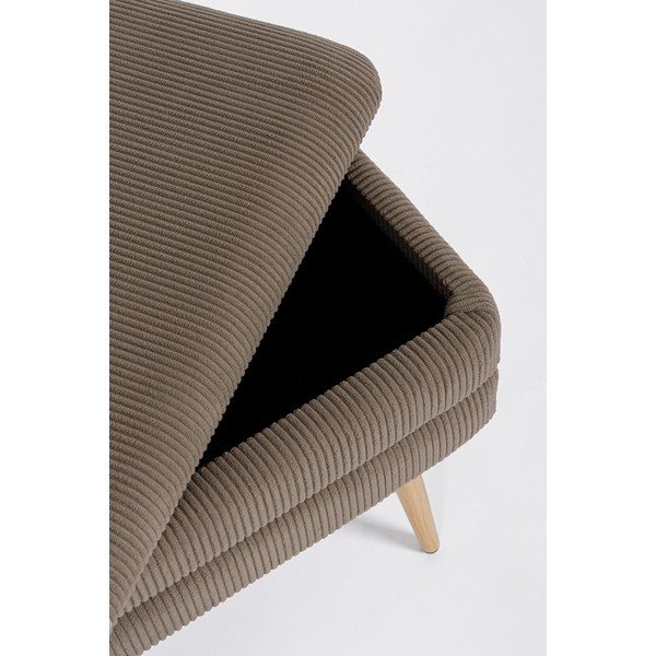 Taupe spalvos paminkštinto audinio suolas Olga – Bizzotto-image-1