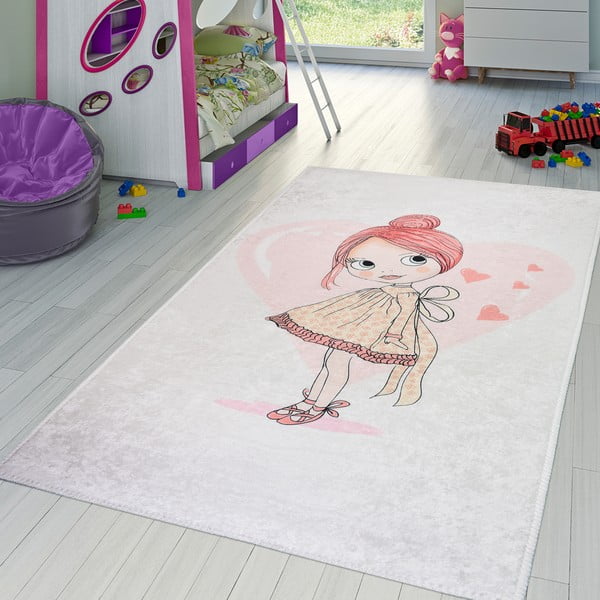 Vaikiškas kilimas šviesiai rožinės spalvos 100x160 cm Lovely Girl – Vitaus-image-1