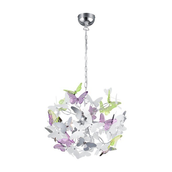 Vaikiškas pakabinamas šviestuvas ø 50 cm su plastikiniu gaubtu Butterfly – Reality