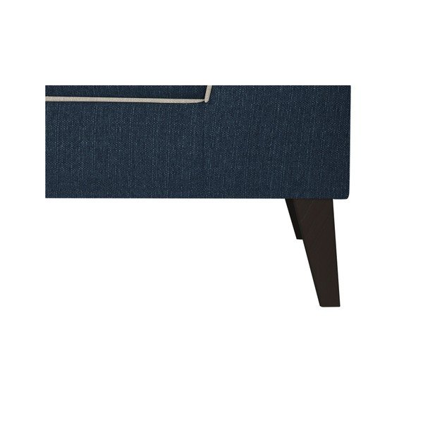 Džinsinio audinio mėlyna sofa su kreminėmis detalėmis "Stella Cadente Maison Atalaia", kairysis kampas-image-2