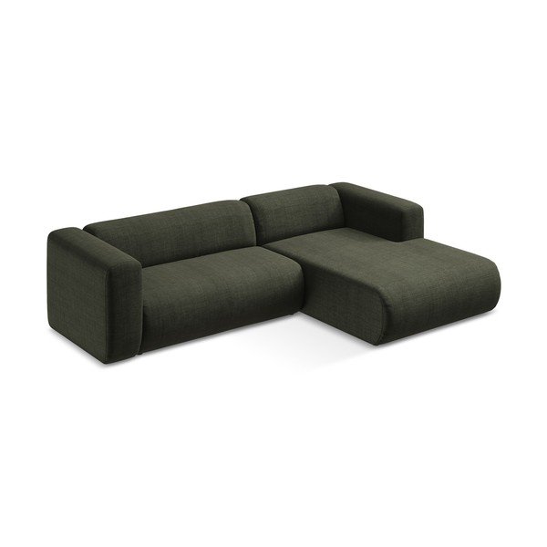Žalios spalvos kampinė sofa (su dešiniuoju kampu/su gultu) Ekahi – Makamii-image-3