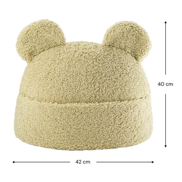 Žalios spalvos iš boucle vaikiška sofos pagalvėlė Teddy Pouch – Wigiwama-image-4