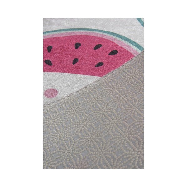 2 baltų ir rožinių vonios kambario kilimėlių rinkinys Tropica Watermelon-image-1