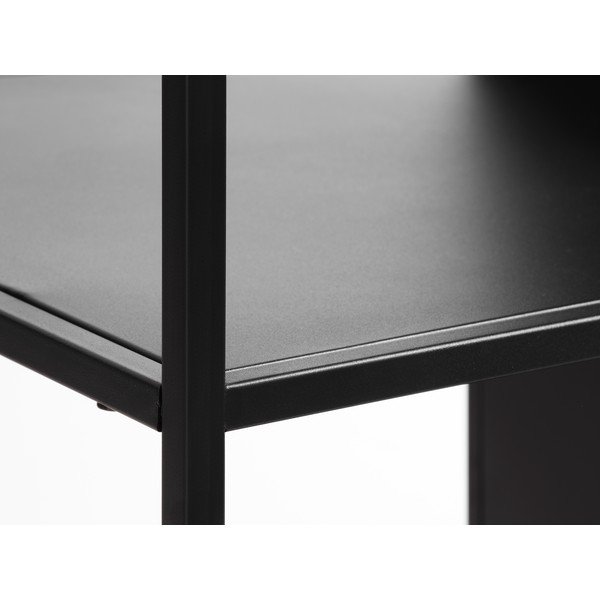 Juoda metalinė knygų spinta 90x180 cm Malibu - Unique Furniture-image-4