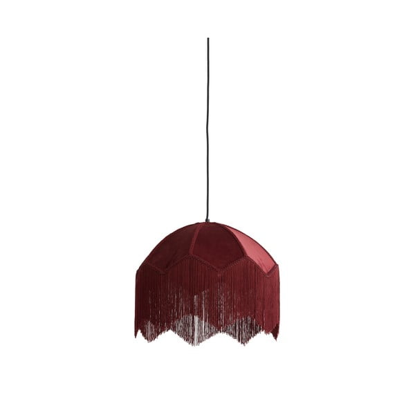 Kabantis šviestuvas bordo spalvos ø 40 cm su tekstiliniu gaubtu Malacia – Light & Living